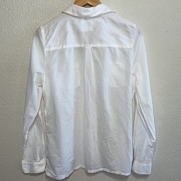 Anthropologie Odlille White Thin Cotton Shirt M - Picture 4 of 7